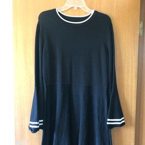 Eliza J Black dress with bell sleeves